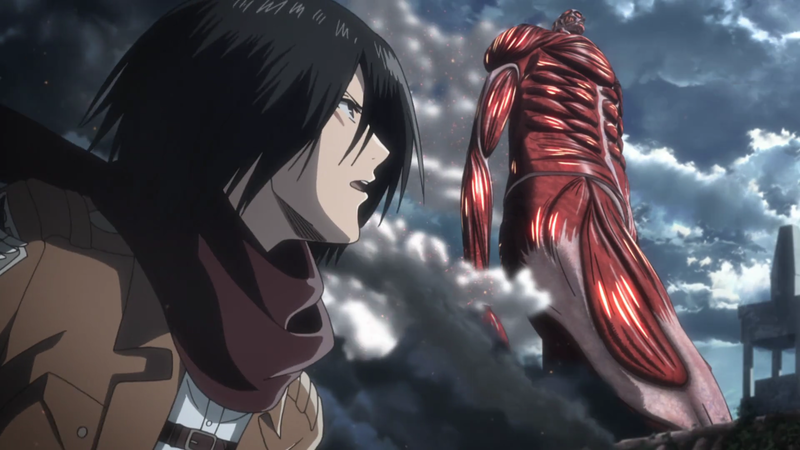 Mikasa observes the Colossal Titan.png